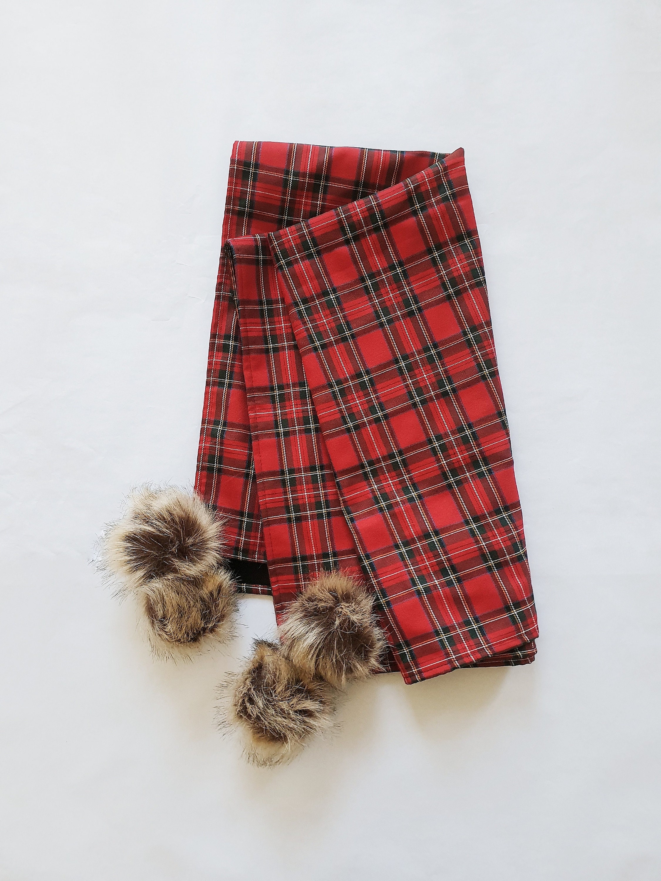 hergestellt Wrap Pompom Baby Check Bestellung Tartan auf