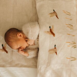 Hand Embroidered Baby Cot Sheet Set – Custom - Choose design