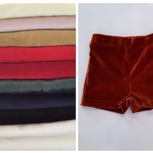 Velvet Boys Shorts - size 6 months to 6 years - made to order navy gold cream ivory white custom - winter baby nappy cover, dress shorts