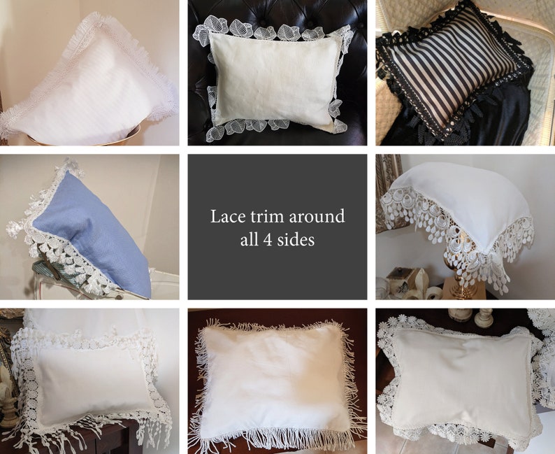 Pillowcase With Lace Trim Made to Order Custom Etsy