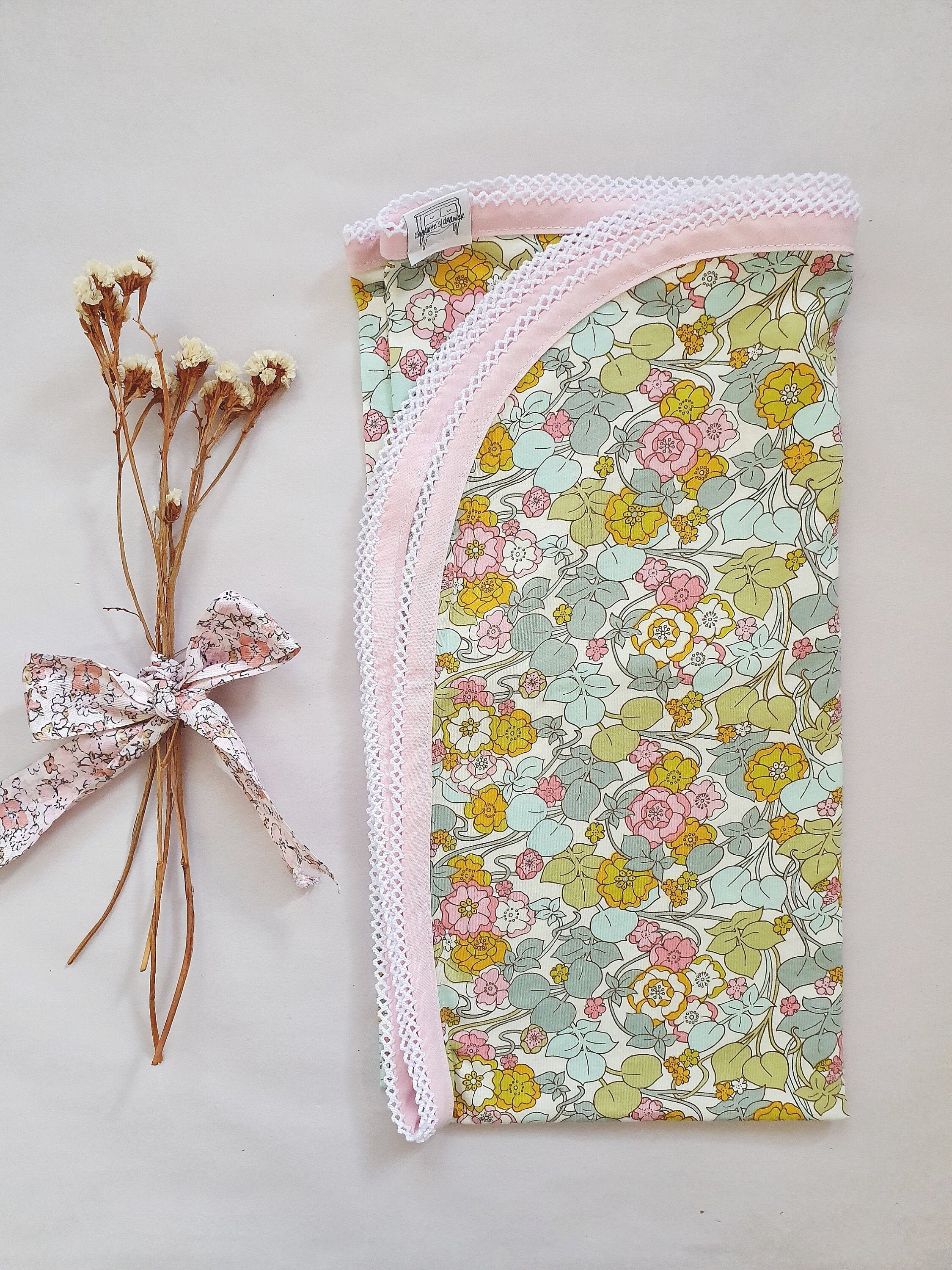 Liberty Cotton Jersey Baby Wrap With Picot Binding Trim Made to Order