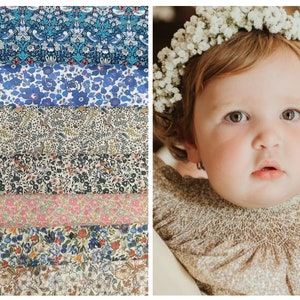Bishop Smocked Liberty Dress  - all sizes newborn to 5 years- made to order - choose smocking design and colours - custom
