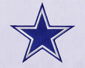 Sparkling Blue Star Digital Embroidery Design
