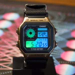 Casio AE-1200 LED + Color Mods, 22mm Strap