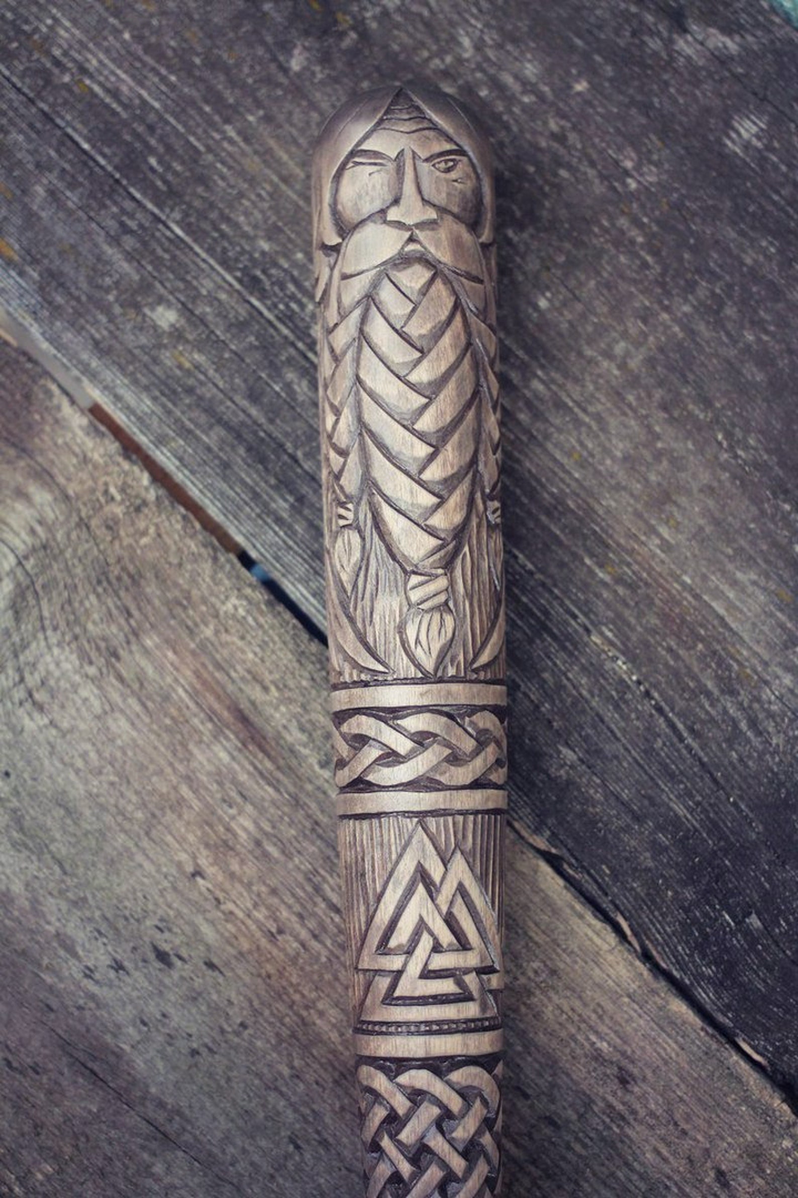 Odin. Viking Cudgel. Nordic Cudgel. Carving bat. Baseball bat. Etsy