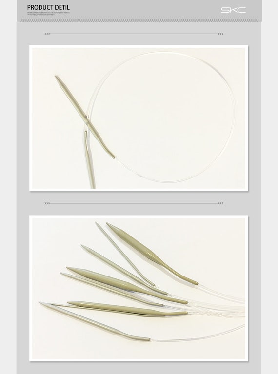 Coopay Agujas circulares de tejer de 4,0 mm y 40 cm cortas, agujas