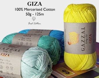 Gazzal Giza 100% Cotton Premium for summer crochet and amigurumi