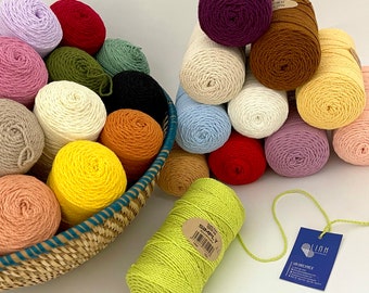 Craft Yarn Simply Recycled Cotton , used for blanket , amigurumi , decor , hats , crochet bag