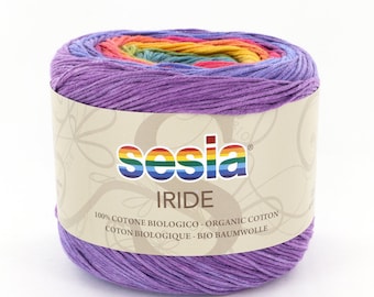 Sesia Iride beautiful rainbow color and 100% Organic Cotton <MADE IN ITALIA>