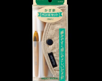 Clover Crochet Hook "Pen-E" Set Art 43-606 2.0-6.0mm  from JAPAN