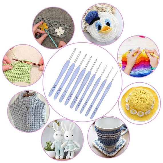 Soft Handle Aluminum Hook, SKC Crochet Hooks Stitches Knitting Needles  Handicraft Hand Weave Tool DIY Sewing Accessories 