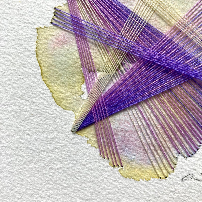 Watercolor and Embroidery in Lavender Lemonade image 4