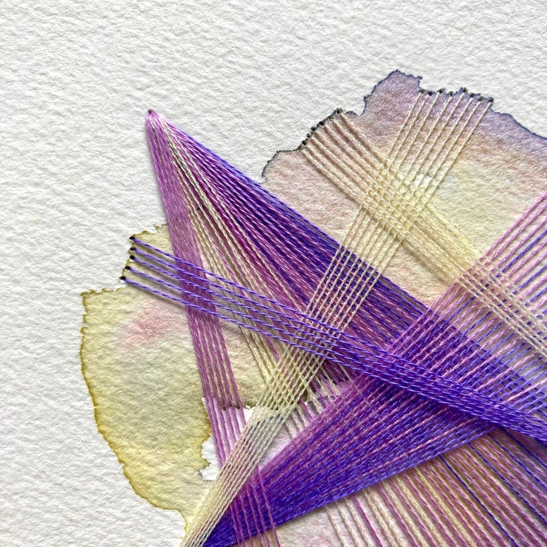 Watercolor and Embroidery in Lavender Lemonade image 3