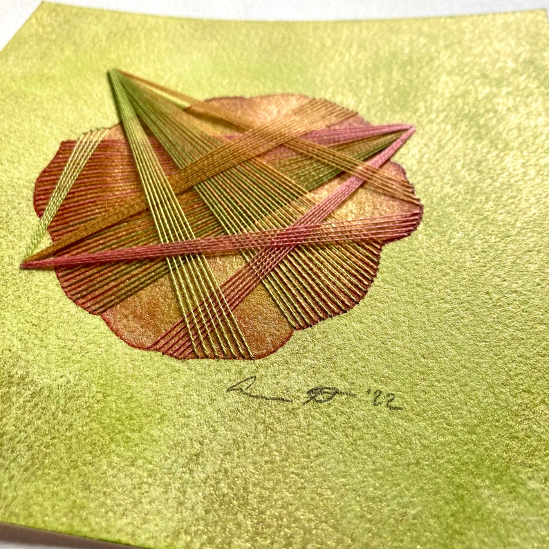 Watercolor and Embroidery in Sour Apple image 3