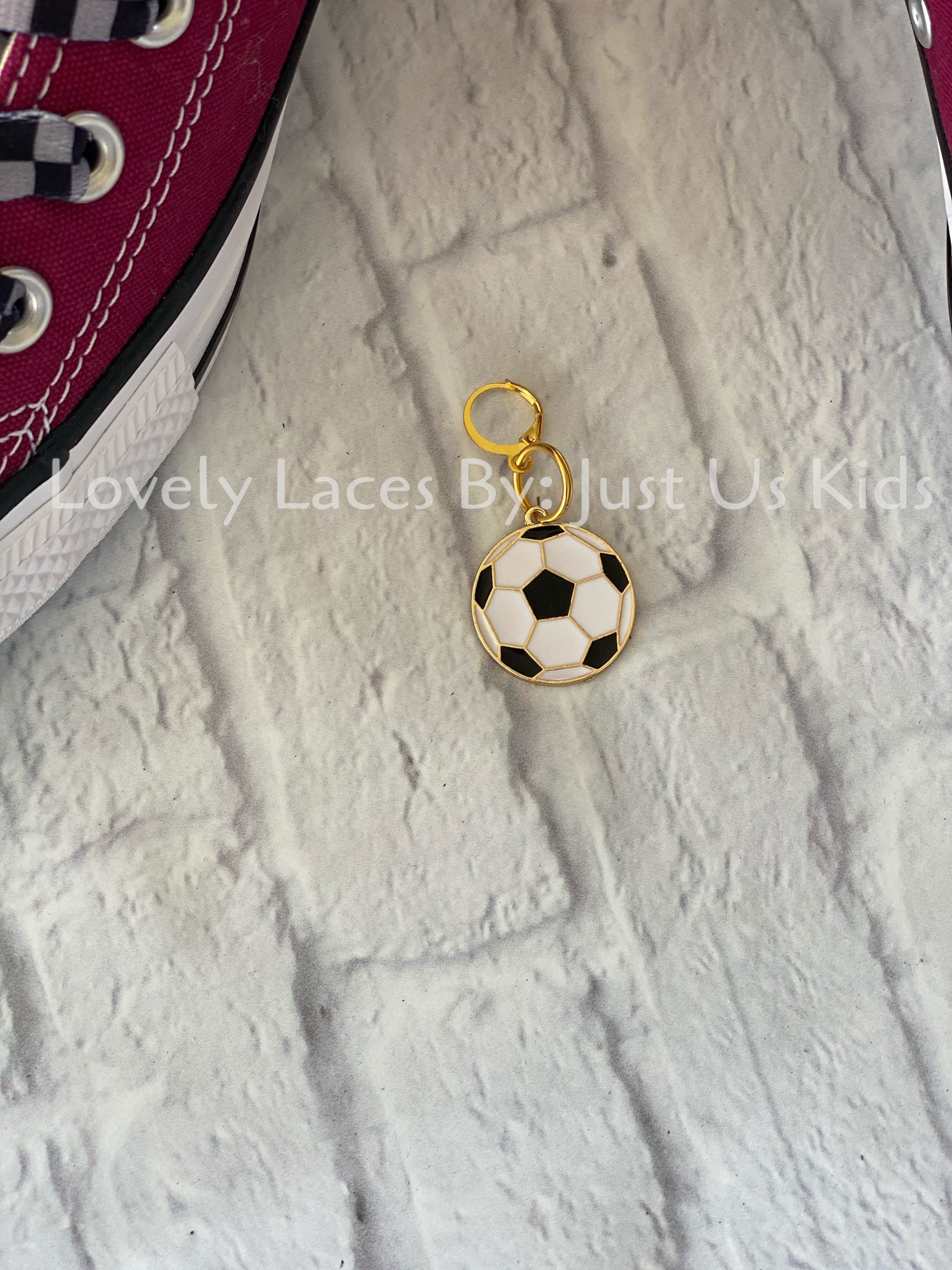 Soccer Ball Shoelace Charm: Sneaker & Bracelet Accessory