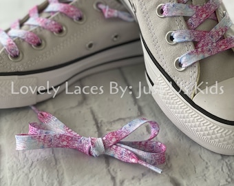 Cordones con estampado de sellos florales para zapatillas deportivas
