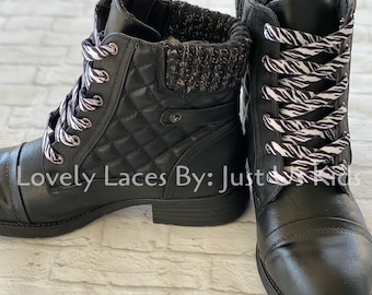 Zebra Print Shoelaces for sneakers