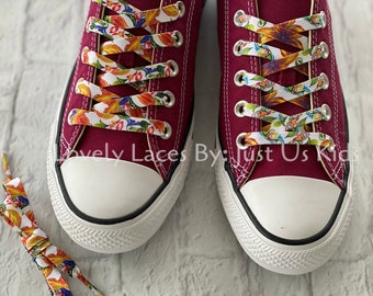 Floral Print Shoelaces for Sneakers