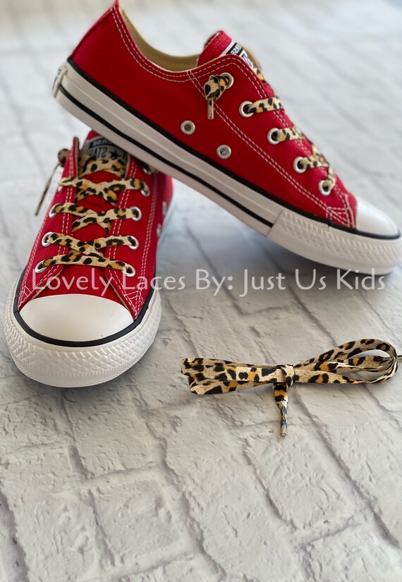 Lacci Per Scarpe Leopardo - 1 Paio 120 Cm, Piatti In Poliestere, Resistenti All'Usura, Per Scarpe Sportive E Casual