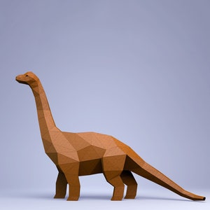 Apatosaurus Dinosaur Digital Template, PDF Paper Craft, Dinosaur Origami, Dinosaur Model