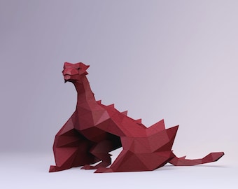 Game of Thrones inspired Dragon, Dragon Digital Template, Dragon PDF Paper Craft, Dragon Origami, House of the dragon, Cricut SVG