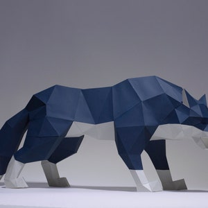 Angry Wolf Paper Craft Digital Template Origami PDF - Etsy