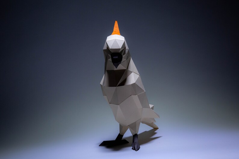Parrot Peper Craft Parrot Digital Template Parrot Kit DIY Parrot Model Papercraft Kit Parrot low poly Parrot Well