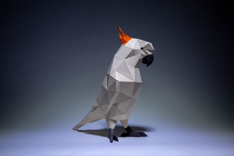 Parrot Peper Craft Parrot Digital Template Parrot Kit DIY Parrot Model Papercraft Kit Parrot low poly Parrot Well
