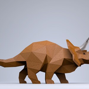 Triceratops Dinosaur Digital Template, PDF Paper Craft, Triceratops ...