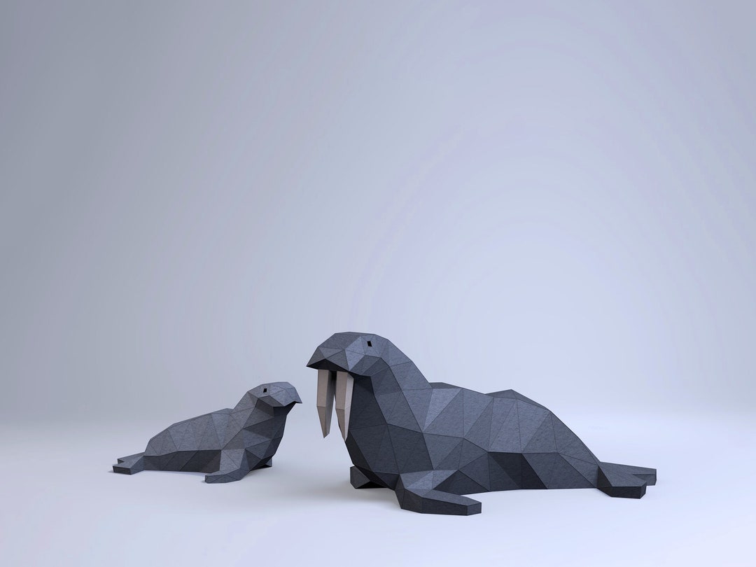 Seal Digital Template, PDF Paper Craft, Seal Origami, Seal Model - Etsy