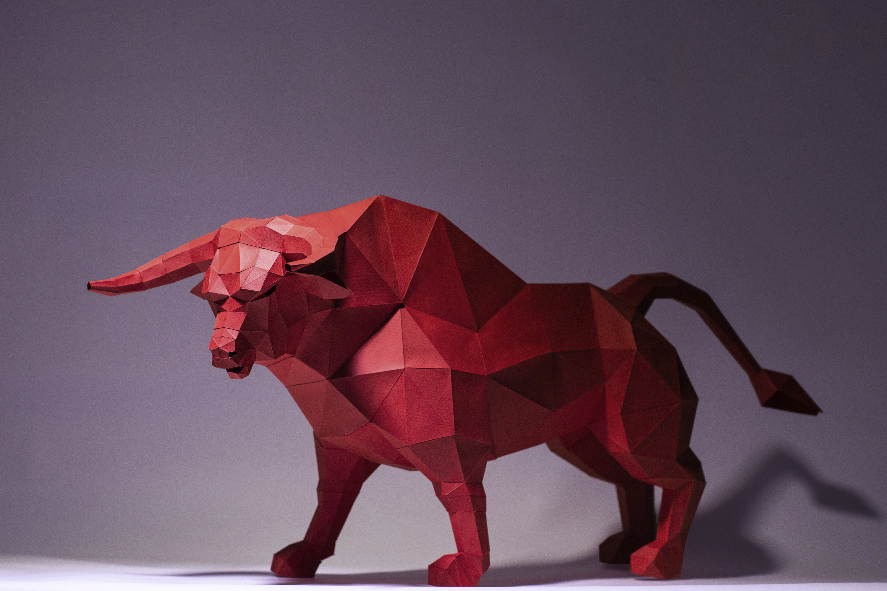 Bull Paper Craft, Digital Template, Origami, PDF Download DIY, Low Poly ...