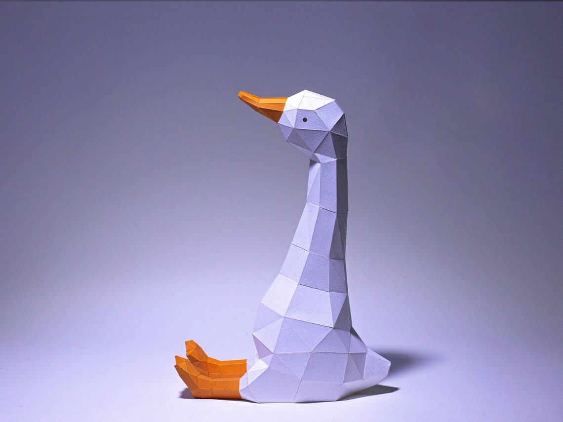 Goose Paper Craft: Low Poly DIY Sculpture (PDF Download) - Etsy