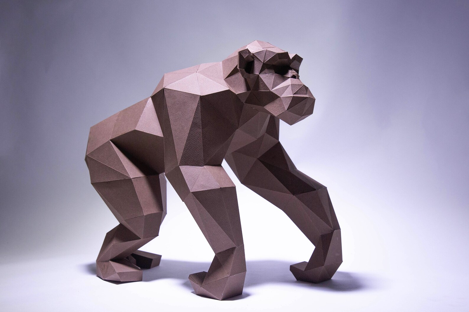 Chimp Craft Chimpanzee Paper Craft, Digital Template, Origami, PDF Download DIY ...