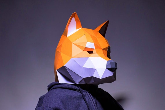 Shiba Inu Mask Papercraft Mask Template Origami PDF | Etsy