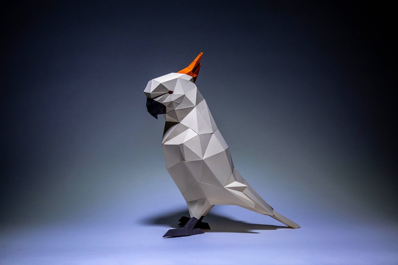 Parrot Peper Craft Parrot Digital Template Parrot Kit DIY Parrot Model Papercraft Kit Parrot low poly Parrot Well