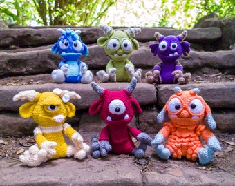 Amigurumi/Crochet Troll Family: 6 Troll Dolls (PDF Pattern)