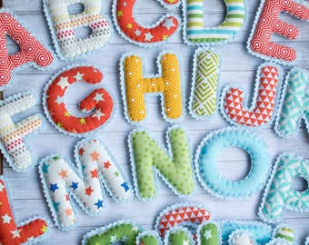 Ship from Poland Magnet alphabet Felt letter Alphabet letters Refrigerator magnets Home decor magnet Preschool learning toy Stuffed letters