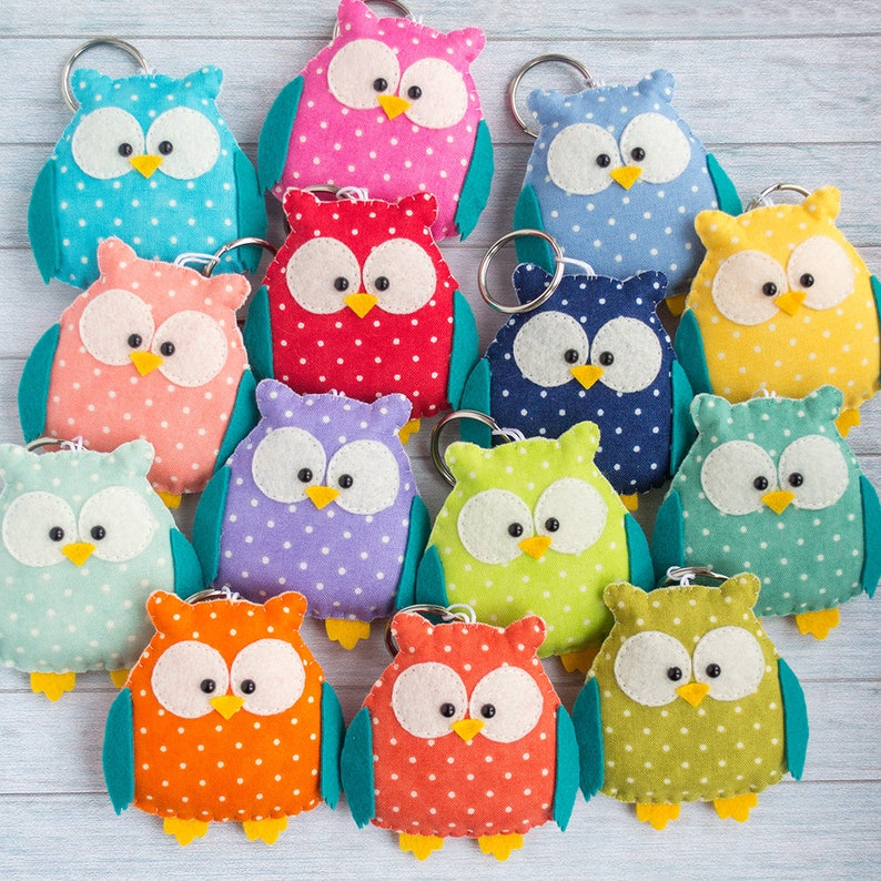 stuffed owl keychain