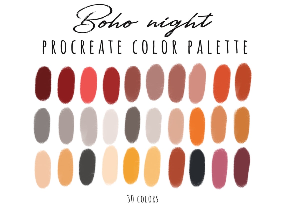 Boho Procreate Color Palette/ Color palette/Instant download | Etsy