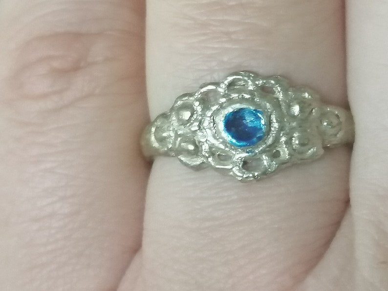 Antique Bronze Ring Bulgarian Women Ring Enamel 1800s Boho Unusual Traditional Balkan