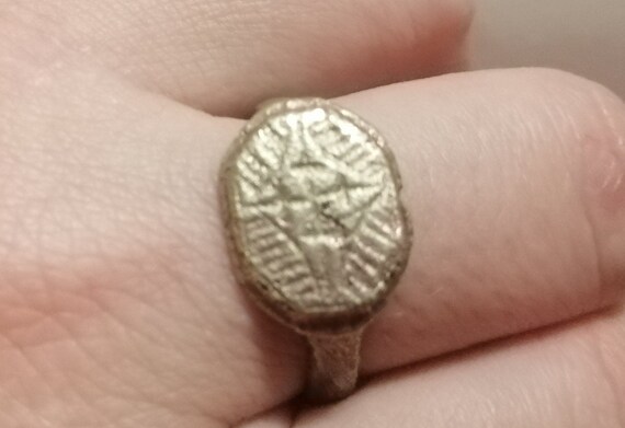 UNIQUE Bulgarian Ring Bronze 1930s Kingdom Bulgar… - image 2