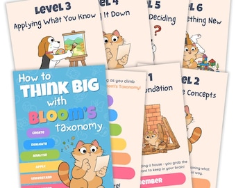 Bloom's Taxonomie Poster für Kinder + Aufgabenheft (Digitaler Download)