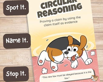 Póster de razonamiento circular para desarrollar habilidades de pensamiento crítico (descarga digital)