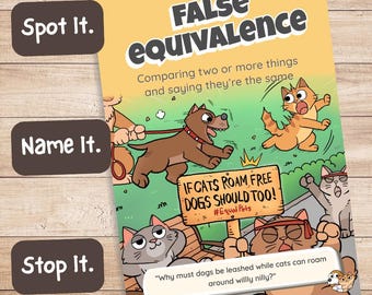 False Equivalence Poster to Develop Critical Thinking Skills Digital Download