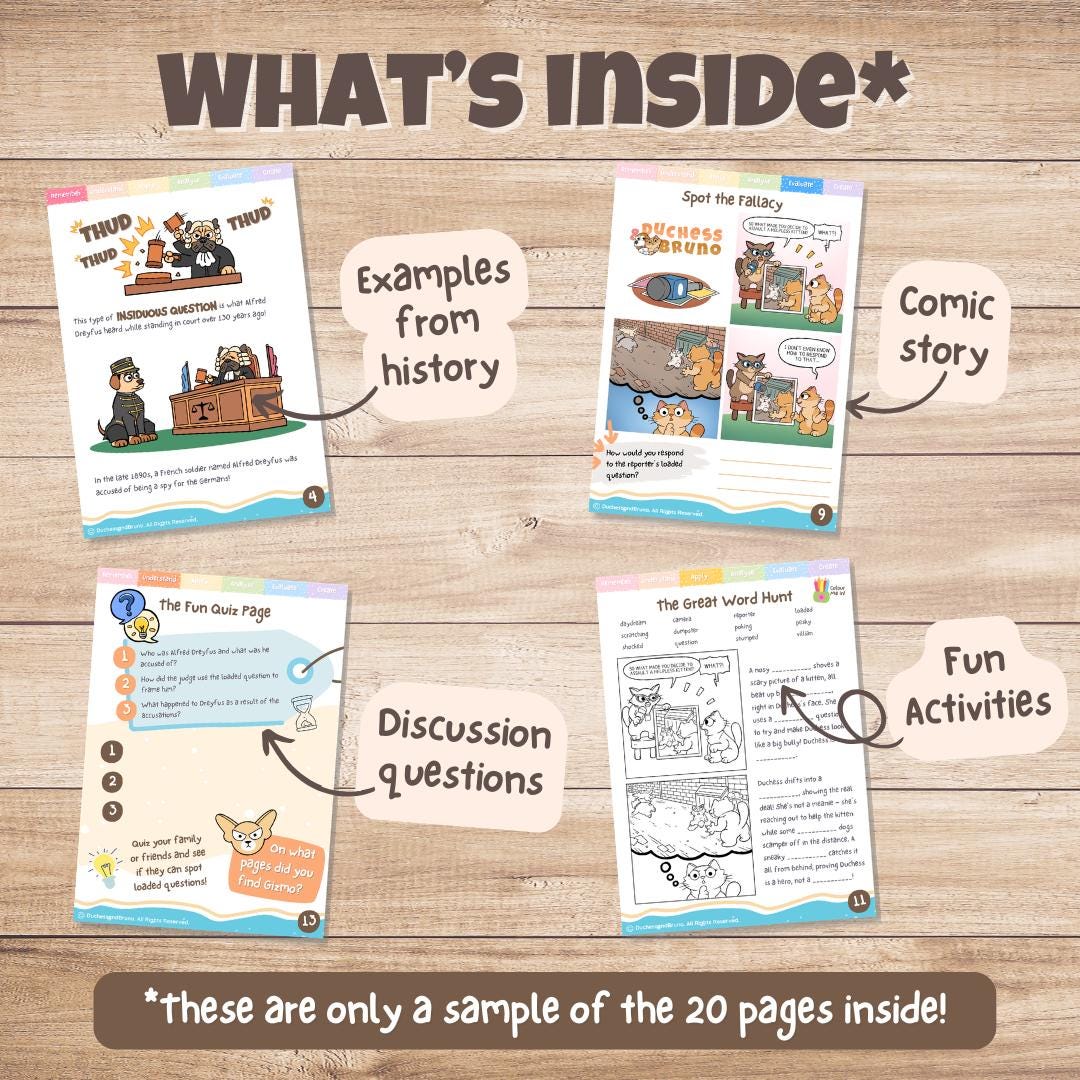 Loaded Question Fallacy Activity Pack: Fun Critical Thinking and ...