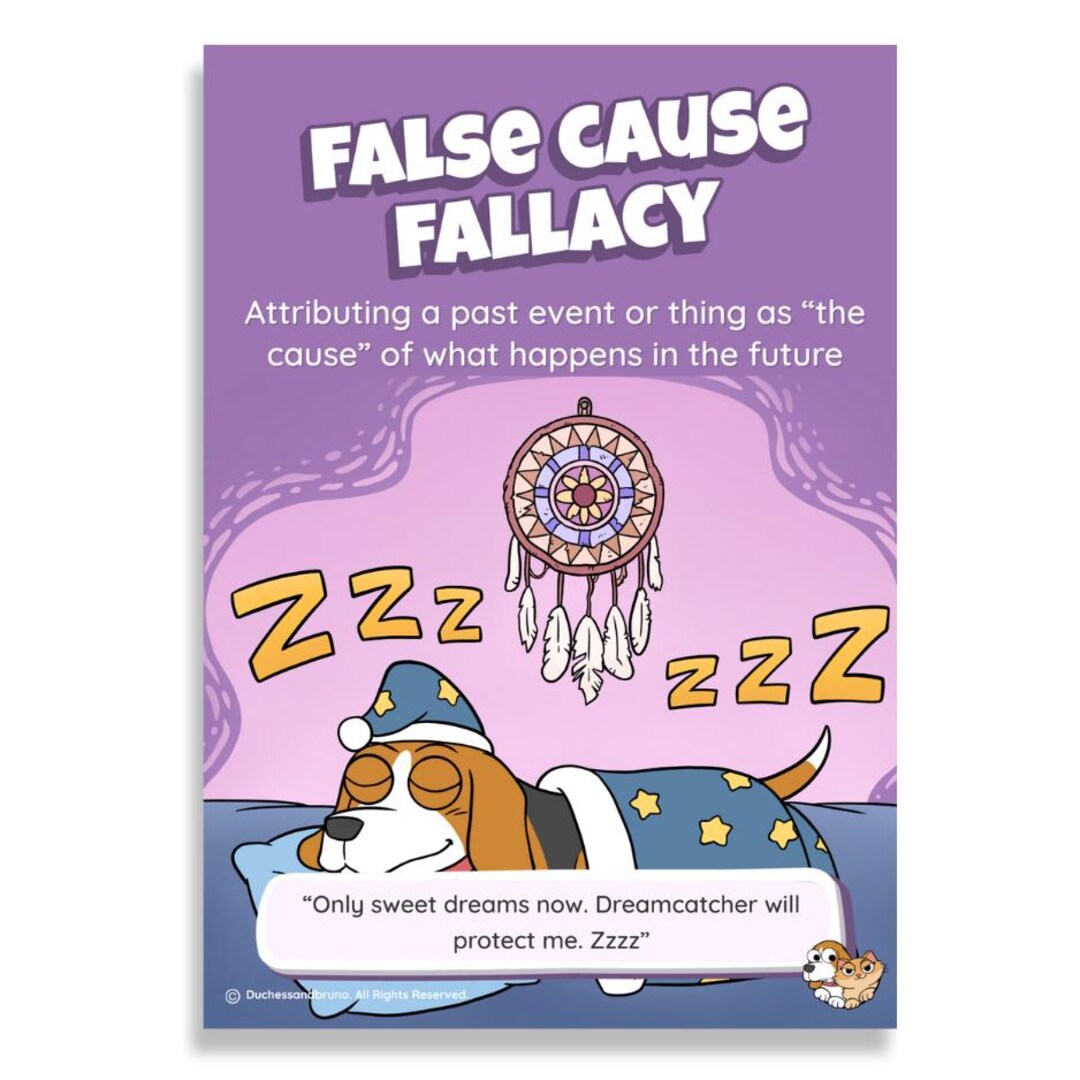False Cause Fallacy Poster to Develop Critical Thinking Skills - Etsy