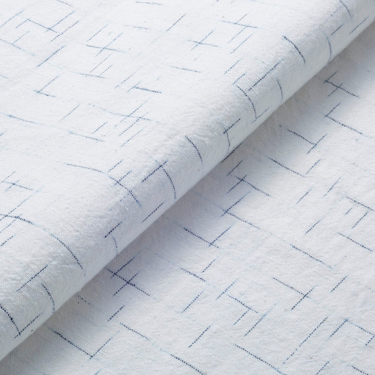 Japanese Ikat Fabric by the yard – Midare Kasuri Cotton – 119cm Width – Traditional Indigo Weave