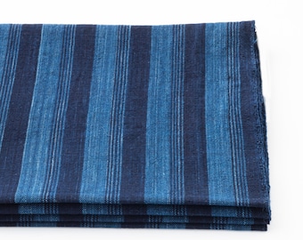 Indigo Fabric by the yard, Taki-shima（cascade stripe）