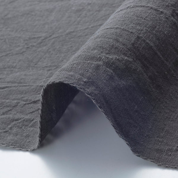 Charcoal fabric by the half yard, Japanese fabric, Fushi-ori thin (gray)