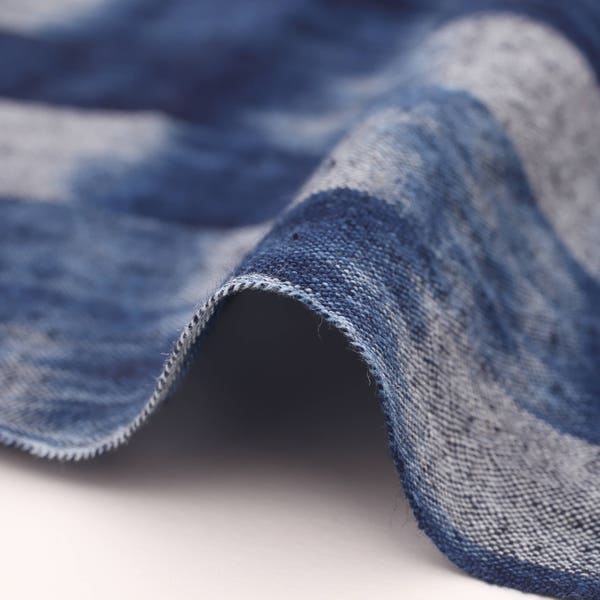Tie-dye kasuri fabric by the half yard, Taki-Kasuri (Waterfall dye-patterning)